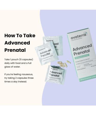 Ovaterra Advanced Prenatal Vitamins for Women with 550mg Choline Methylfolate Chelated Iron & 24 Nutrients 168 Capsules - 28 Day Supply - Buy Online on GoSupps.com