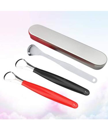 FARUTA 3pcs Tongue Scraper Set - Stainless Steel Oral Hygiene Tool | Tongue Cleaner for Fresh Breath - Buy Online on GoSupps.com