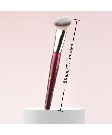 BEILI Foundation brush make-up brush angled foundation brush contour brush professional brushes for blending liquid cream powder polishing dotting (Red) - Buy Online on GoSupps.com