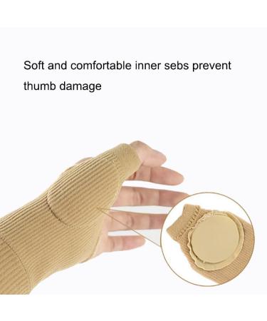 RooRuns Thumb Arthritis Compression Gloves - Breathable Fingerless Wrist Support & Gel Pads for Carpal Tunnel Relief - Comfortable Pain Relief for Small Hands - Buy Online on GoSupps.com