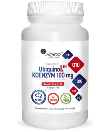 Aliness - Ubiquinol Kaneka - Natural Coenzyme Q10 100mg - Energy generation in the cells - Dietary supplements - 60 capsules (2 months)