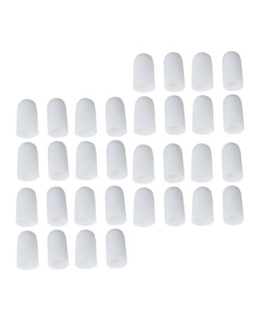 8 Pairs Toe Thumb Protector Silicone Gel Blisters Spacers Toe Divider Big Toe Separator Toe Silicone Pad Toe Bunion Straightener Sebs Orthopedic White Headgear