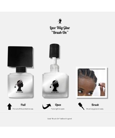 SILSTAR Inevitable Lace Wig Brush-On Glue | Durable Waterproof Oil-Resistant Hold for Lace Wigs Toupees & Hairpieces - Perfect for Touch Ups | International Shipping Available - Buy Online on GoSupps.com