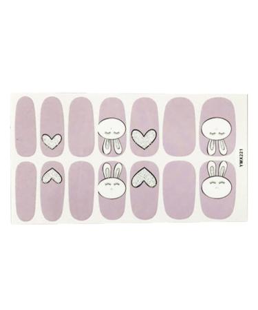 dijiusidy Nail Art Stickers Self-Adhesive Fingernail Decal with Strap Glue DIY Art Decor Full Cover Manicure Kits for Women Girls YMX221