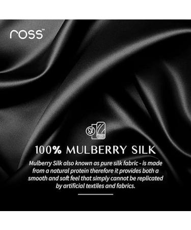 R.o.s.s 100% Mulberry Silk Sleep Mask - Premium Black Eye Mask for Ultimate Comfort and Blindfolding - Buy Online on GoSupps.com
