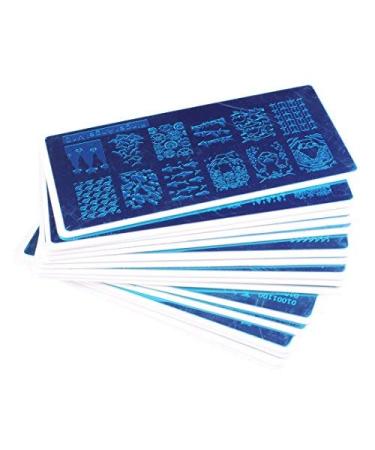 Buy Finger Angel 16 Design Nail Art Stamping Plates with White Holder & Green Rubber Stamper - DIY Nail Art Tools for Perfect Manicure - Buy Online on GoSupps.com