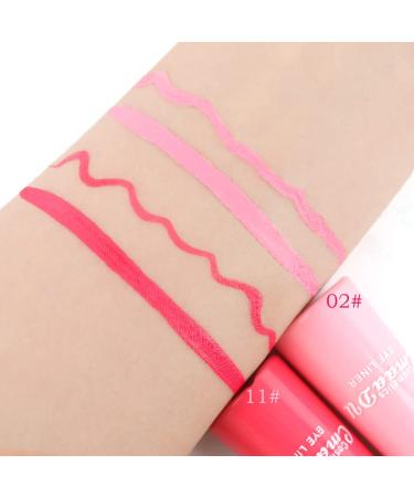 Pink Rose Red Liquid Eyeliner Set | Waterproof Colored Eye Liners for Women - 2Pcs Stamps Shapes - Delineadores de Colores para Ojos - Long-lasting and Vibrant Colors - Buy Online on GoSupps.com