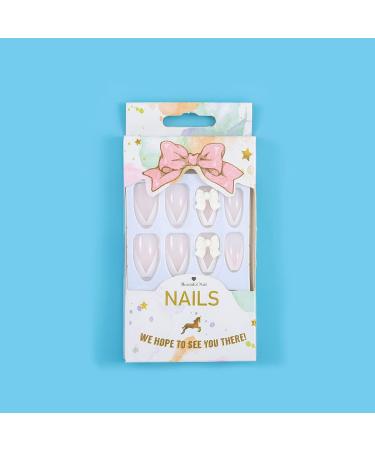 Sethexy French Long False Fingernails - 24 White Ballerina Acrylic Press-On Nails for Women & Girls - Buy Online on GoSupps.com
