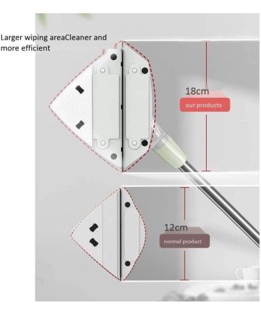 QTYUERGK Manual Double Sided Magnetic Window Cleaner Adjustable Magnetic/Triangular/Safety Rope Cleaner Glass Wiper Magnetic Divided Into Handheld and Retractable Models Cleaners - Buy Online on GoSupps.com