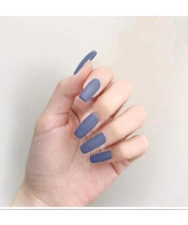Buy HUJL 24-Piece Medium-Length Matte Artificial Nails - European Square Head Mixed Colors | Perfect Nail Tips for DIY Nail Art - Buy Online on GoSupps.com