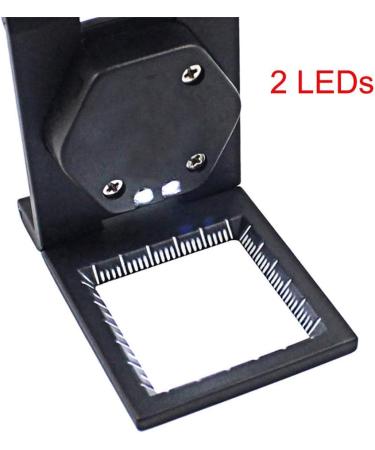 10 X Linen Test Three Folding Magnifying Glass Portable Zinc Alloy Magnifierwith LED Lamp for Textile Jewelry Collection Repair Magnifying Glass - Buy Online on GoSupps.com