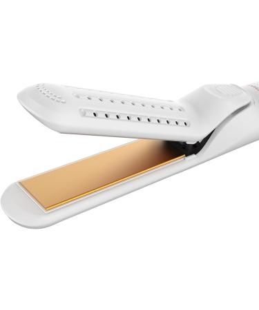 360 Airflow Styler | WIZCHARK 2-in-1 Flat Iron & Curler | Professional Hair Straightener with Cooling Vents | Dual Voltage White Gold Hair Tool - Buy Online on GoSupps.com
