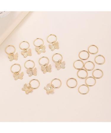 20PCS Hair Beads For Women Braids Jewelry For Hair Dreadlocks Accessories Metal Gold Silver Clips Cuffs Coils Shells Rings For Hair Braiding Beard Decoration one color D - Buy Online on GoSupps.com