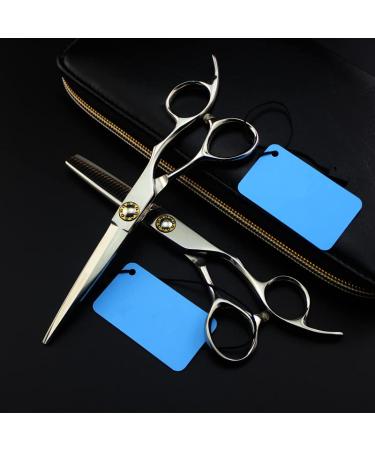 Hair Cutting Scissors 6 Inch Professional Steel Bearing Hair Scissors Haircut Thinning Barber Hair Cutting Shears Hairdresser Scissors Set One Color