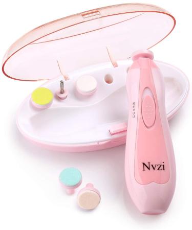 Nvzi Baby Nail File Electric Baby Nail Trimmer Electric Baby Nail Clippers Electric Nail File Baby Infant Safety First Nail Clipper Toddler Nail Clipper for Newborn Essentials(Pink)