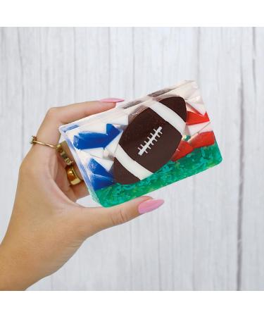 Primal Elements Glycerin Bar Soap - Vegan Gluten Free Paraben Free | Nourishes Sensitive Oily & Dry Skin | 100% Vegetable Base (Football Design) - Shop Internationally - Buy Online on GoSupps.com