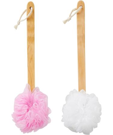 4 Pack Long Handled Loofah Shower Exfoliating Body Brush Back Scrubber (16 in) - 4 Colors - Buy Online on GoSupps.com