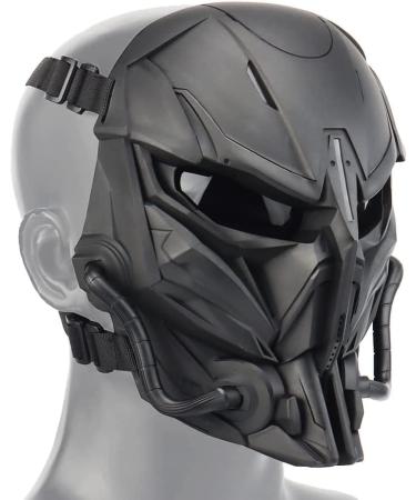 Adjustable Airsoft Skull Full Face Mask for Outdoor Sports & CS Cosplay Tactical - Black - Buy Online on GoSupps.com