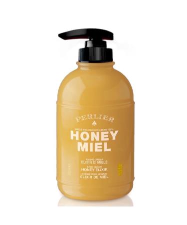 Perlier Sweet Honey Miel Shower & Bath Cream - Nourishing & Soothing Luxury Bath Cream Made with 100% Organic Italian Honey for Deep Moisturization and Hydration (16.9 Fluid Oz.) 16.9 Ounce (Pack of 1)