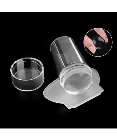 Silicone Nail Stamper French Tip with Scraper for Nails Manicure Tools Stamp Polish Stencil Template for Manicure Tools Nail Art Template Seal Stamper Scraper - Buy Online on GoSupps.com