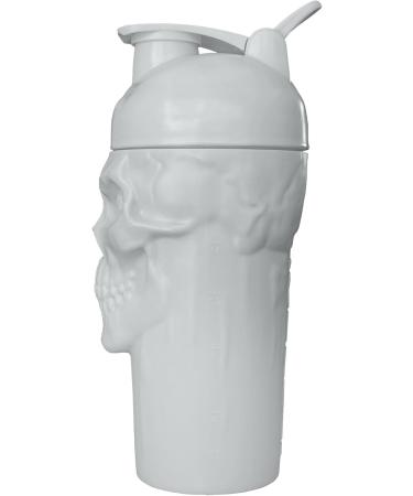 JNX Sports The Curse! Totenkopf Shaker Bottle - 680ml Limited Edition Supplement Mixer | Classic Loop Closure - Light Gray - Buy Online on GoSupps.com
