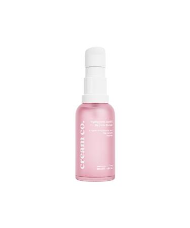 cream co. 30ml Peptide Serum & Hyaluronic Acid Face Serum for All Skin Types Niacinamide Anti Aging Serum for Face Vegan Balances Oil Revitalizes
