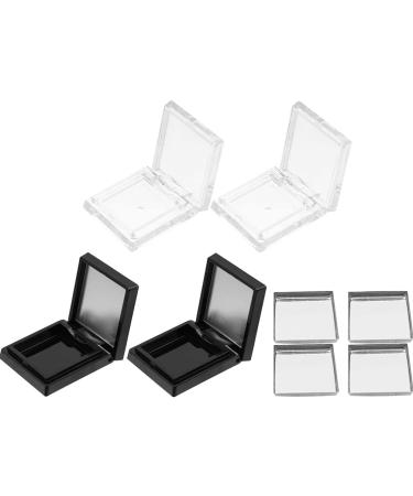 Minkissy 1 set of empty eyeshadow box DIY cosmetic pallet Refillable eyeshadow box empty eyes shadow container ROUGE powder trays storage container concealer plastic square
