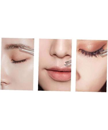 1pc Slant Tip Tweezers Stainless Steel Eyebrow Tweezers Professional Tweezers for Lucking Chin Hair Removal Beauty Tools - Buy Online on GoSupps.com