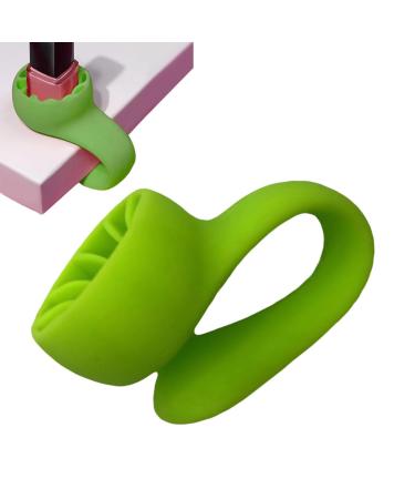 Nail Polish Holder Stand - Wearable Anti-Spill Nail Polish Holder Strong Grip Airlock Suction Silicone Nail Polish Organizer Manicure And Pedicure Accessories Light Green