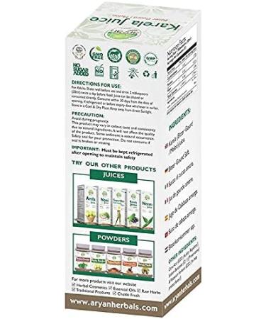 Aryan Herbal Karela Bitter Gourd Juice Helps in Sugar Control Immunity and Digestion Booster No Sugar Added No Artificial Colors Herbal Formula for Diabetes Care 1000 ml - Buy Online on GoSupps.com