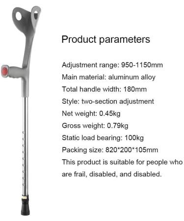Forearm Crutches Adjustable Lighter Crutch Forearm Crutches Handle with Comfortable Grip Sturdy high-Density Aluminum Alloy Lightweight Arm Crutch Independence - Buy Online on GoSupps.com