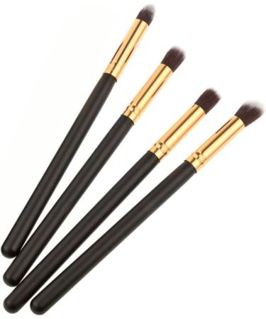 Hemoton 12 Pcs Eye Make-up Brush Kit Eyeshadow Professional Cream Eyeshadow Glitter Makeup Brushes Eyeliner mediumx3pcs Black+goldx3pcs - Buy Online on GoSupps.com