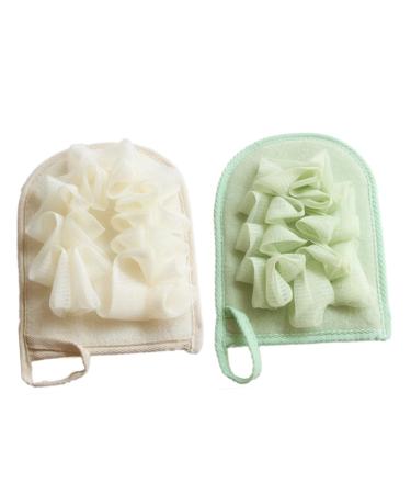 Healeved Gloves Bath Sponge Soft Baby Shower Sponge Flat Bath Flower Glove