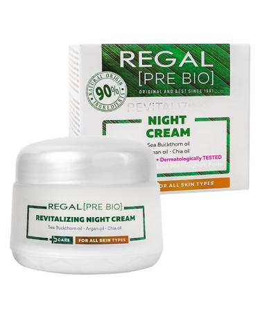 Rosa Impex Revitalizing night cream with baobab argan chia and sea buckthorn oils "Regal Pre Bio"