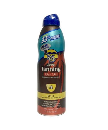 Banana Boat Deep Tanning Dry Oil With Coconut Oil  Spf 4  8 Oz