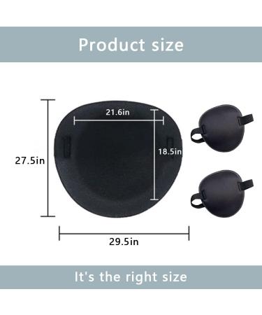 2PCS Adjustable Eye Patches for Adults & Kids - Black Eye Patch for Amblyopia & Lazy Eye | Comfortable Glasses Fit - Buy Online on GoSupps.com