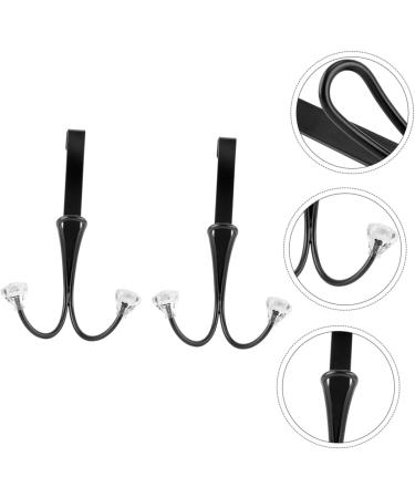 GRIRIW 2pcs Hangers Wall Mounted Clothes Hanger Towel Hook Over The Door Hanger Bedroom Hook Hat Lip Gloss Black 17.00X9.00X8.00CM - Buy Online on GoSupps.com