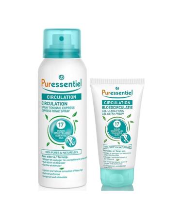Puressentiel - Kit Circulation - Gel Ultra-Frais aux 17 huiles essentielles + Gel Ultra-Frais aux 17 huiles essentielles 100mL - Made in France