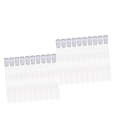 NOLITOY 20 Pcs Hollow with Drill False Eyelashes Mini Cosmetic Dispenser Small Eyelash Brush Woman Tube 11x1.2cmx2pcs Random Colorx2pcs