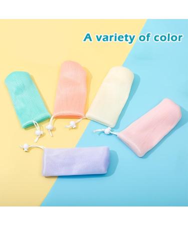 Buy SYCOOVEN Exfoliating Mesh Soap Pouches (10 Pack) - Multi Layer Soap Bags for Body & Facial Cleaning - Foaming Net Soap Savers with Drawstring Closure - 6.69 x 3.15 Inch Random Colors - Buy Online on GoSupps.com