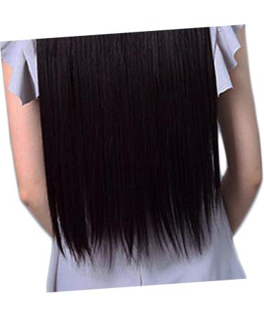 PLAFOPE Piece Long Straight Hair Wig Hair Extensions Clip in Wig Hair Extensions Hair Extensions for Women Artificial Hair Women Hair Extensions Long Straight Hair Extensions False Hair 55X15CM Black - Buy Online on GoSupps.com