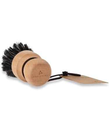 ENA Living Wooden Pot Brush (9x6 cm) | Sustainable FSC-Certified Beechwood Dish Brush | Eco Friendly Dish Brush Made with Beechwood and Coconut Fiber | Long Lasting and Sturdy Wooden Dish Brush Beechwood Brush w/horse hair - Buy Online on GoSupps.com