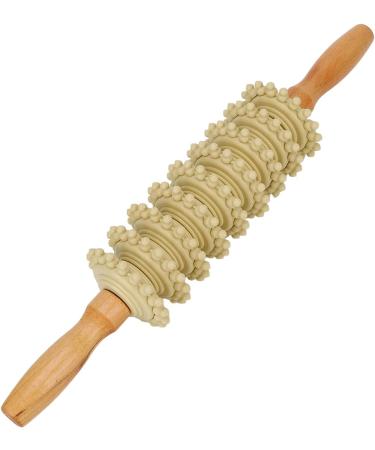 Stable Wooden Roller for Lymphatic Drainage & Sore Fascia Massage | Cellulite & Trigger Point Relief - International Shipping - Buy Online on GoSupps.com
