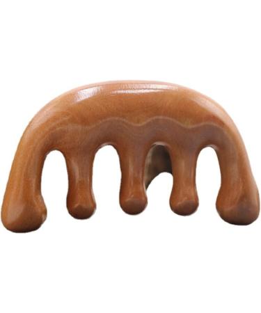 Premium Green Sandalwood Massage Tools - Roller Tab & Meridian Bar for Scalp & Hair Care | Antistatic Wide Teeth - 1PC - Buy Online on GoSupps.com