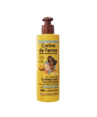 Corine de Farme - Cr me de Soin Cheveux 3 en 1 au Beurre de Karit Vaiana Princesse Disney - Pour Enfant d s 3 Ans - Fabriqu e en France - 200 ml