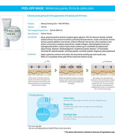 ATOMY Atomy Evening Care Peel Off Mask Pack Pore Care and Firming Actoin 4 Fl Oz (120ml)