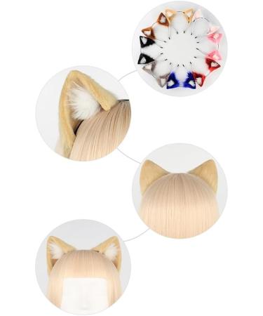 Cat Ear Fox Headband Hairband Fancy Dress Hair Clip Hair Hoop Hairband Animal Ears Cosplay Party Costume Ears Headwear Brown-white - Buy Online on GoSupps.com