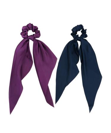 GETACOTA 10 Pieces Hair Scrunchies Bowknot Satin Chiffon Ribbon Elastics - Vintage Ponytail Holder Ties for Women - Buy Online on GoSupps.com