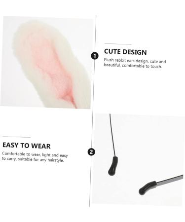 Didiseaon Animal Ear Headband Cosplay Party Costume Party Rabbit Hair Hoops Animal Hair Clips Rabbit Costume Headband Stuffed Bunny Rabbit Hair Pin Bunny Cosplay Headband White Plush - Buy Online on GoSupps.com