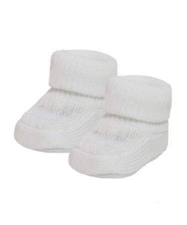 Royal Icon Baby Booties 0-3 Months Warm and Safe Baby Slippers Newborn Booties for Babies Baby Boys Girls Boots Soft Stylish Booties Ri403 0 Months White